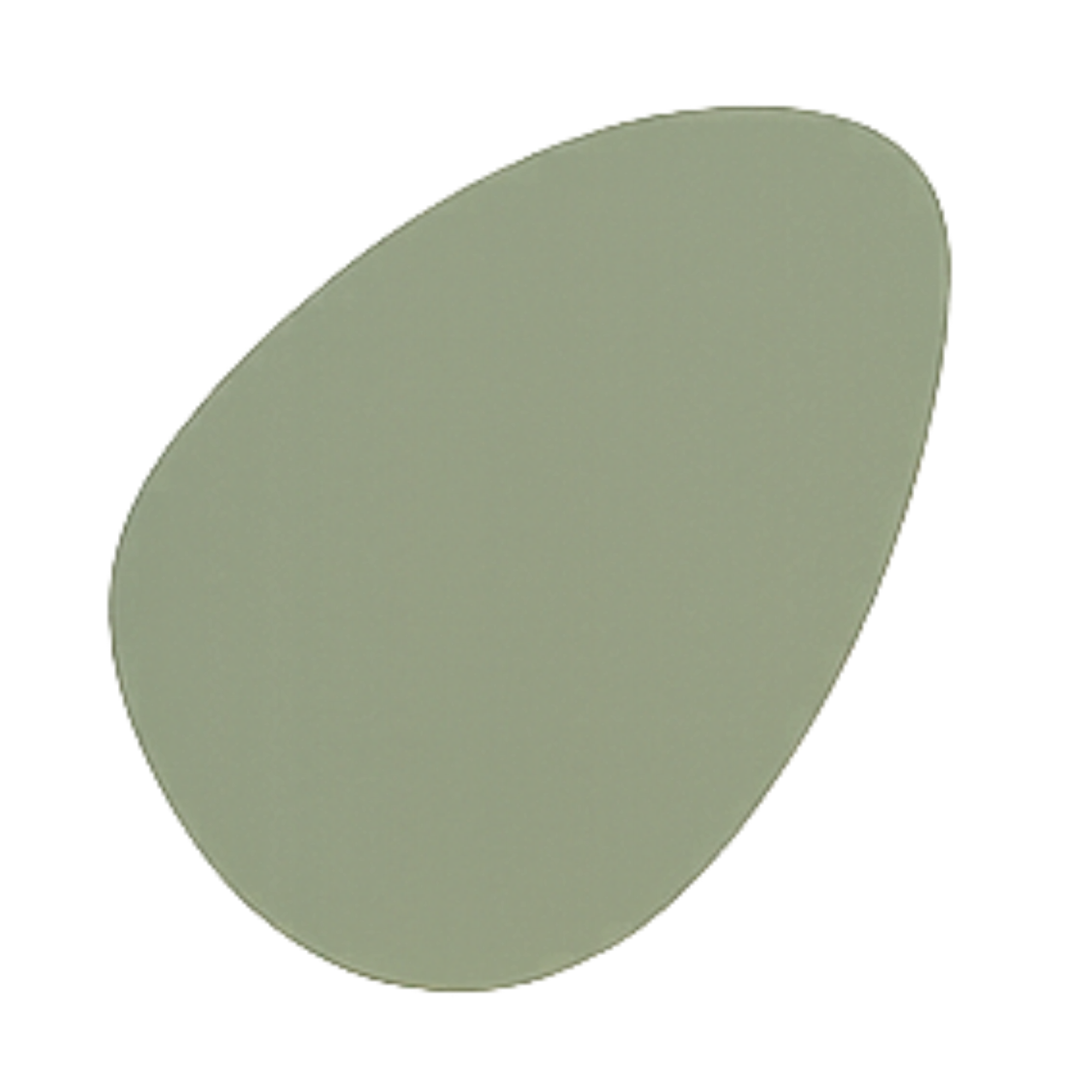 Close-up of a green folding fan with textured surface, opened partially.
