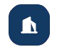 Icon of a house inside a circular badge with a dark blue background.