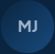 Circular logo with a dark blue background and the white initials 'MJ' in the center.