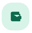 Green wallet icon