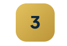 Number three inside a gold square