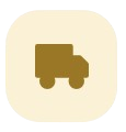 Icon of a brown delivery truck on a white background