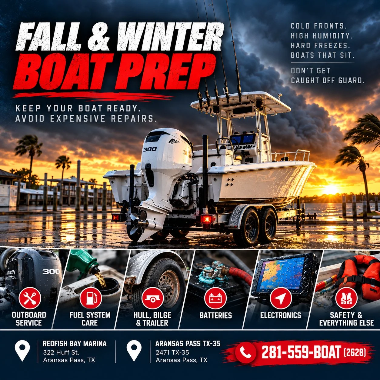 Fall and Winter Boat Care on the Coastal Bend