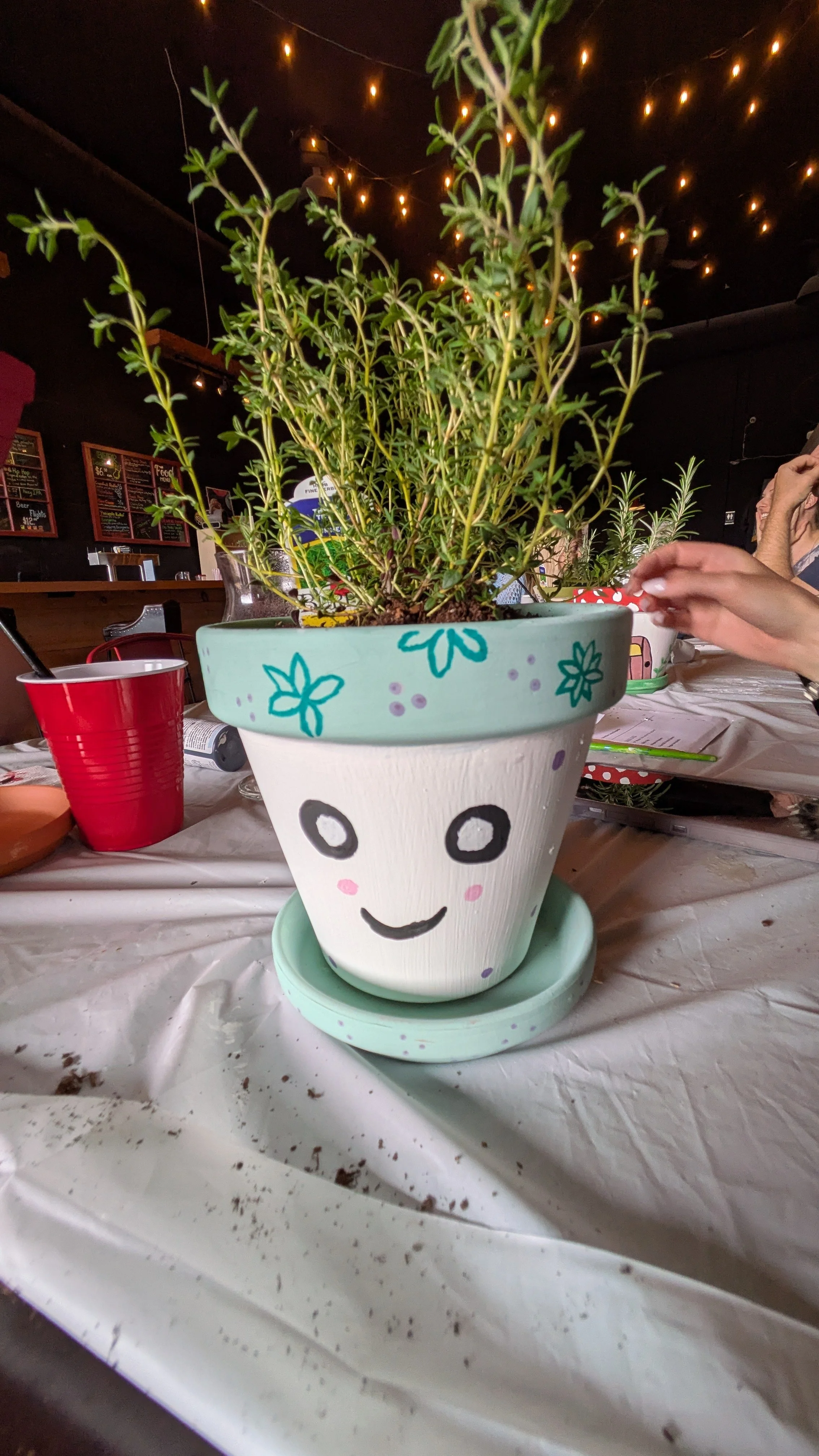 Painted Flower Pot