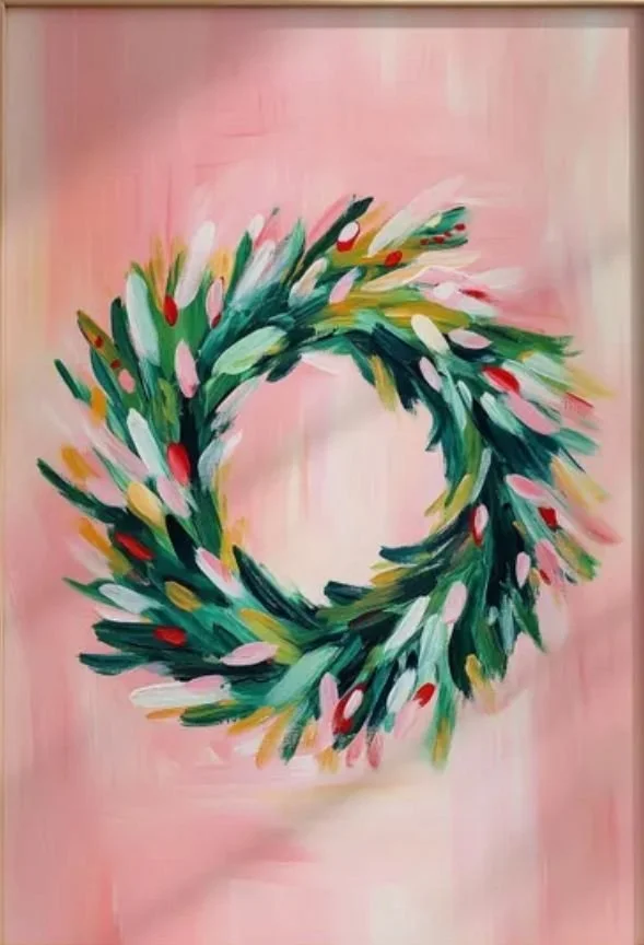 Painted Christmas Wreath Workshop (Oshawa - December 1)