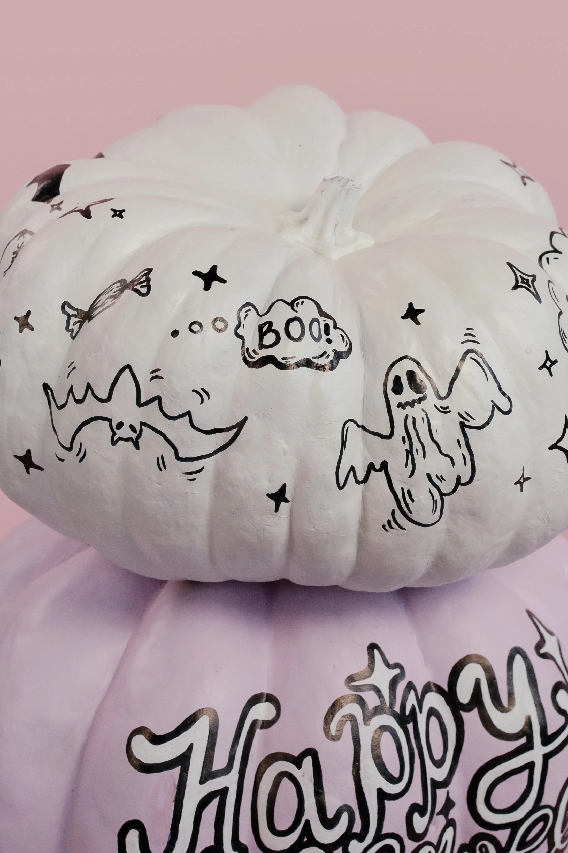 Painted Faux Decorative Pumpkin