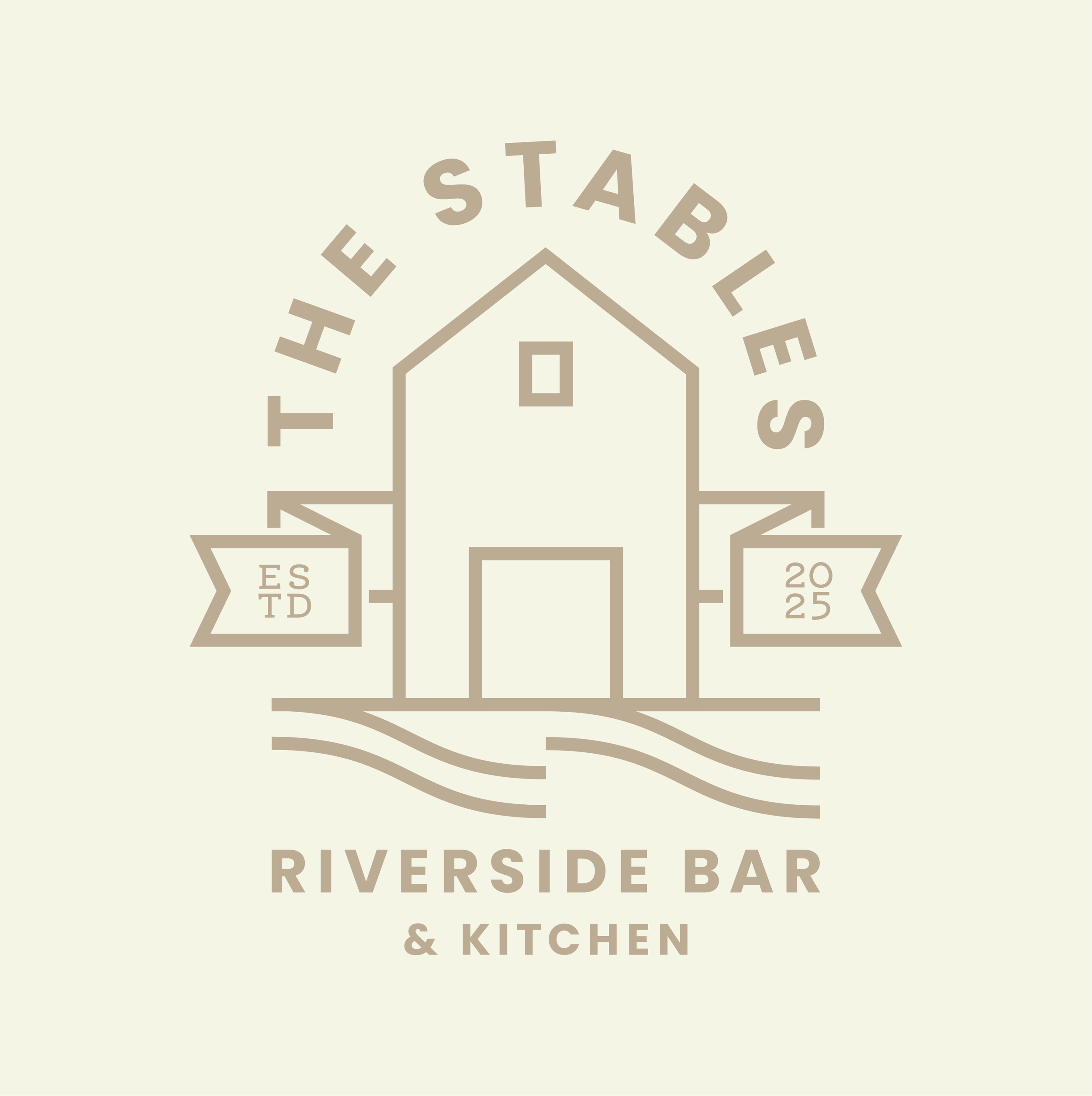 Brand identity design for cafe business The Stables
