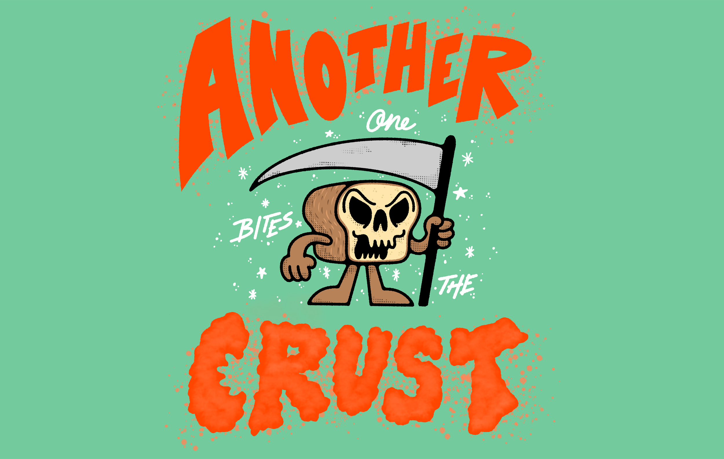 Custom Illustration design Another One Bites the Crust