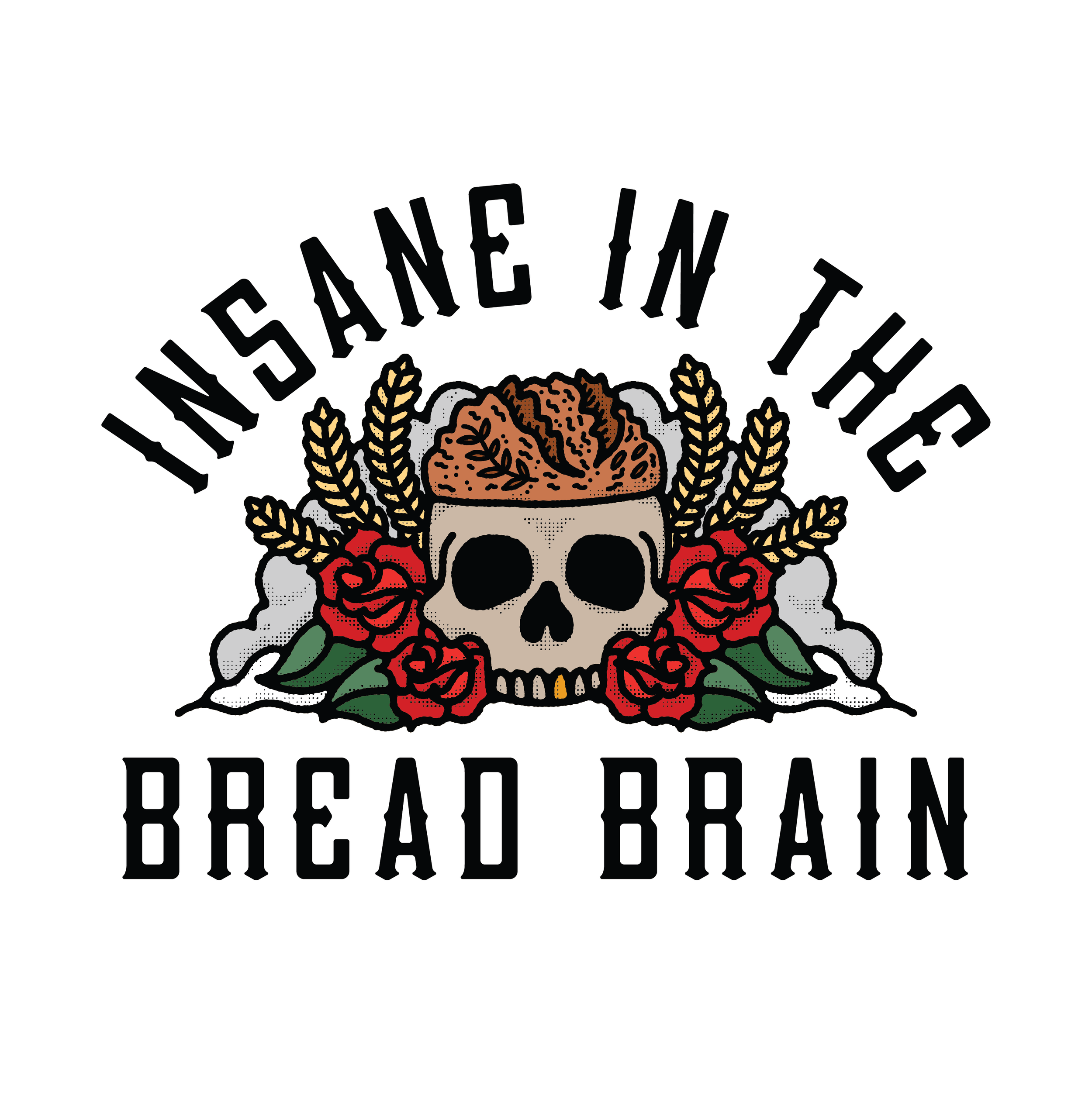 Brand identity design for bakery The Dough Hut - t-shirt and merch design