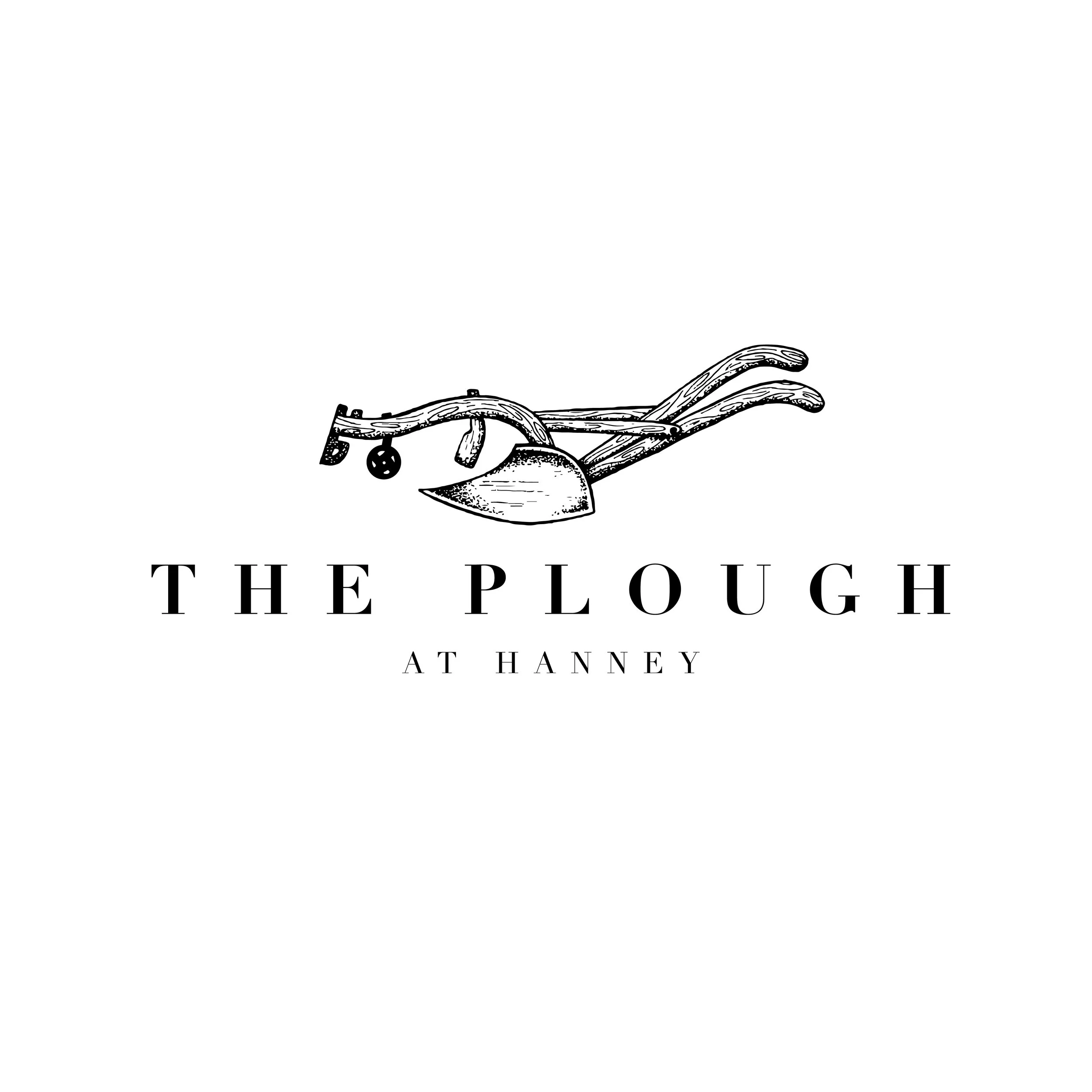 Brand identity design for country pub The Plough at Hanney
