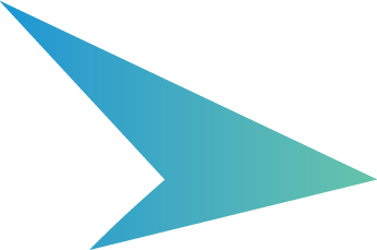 A large blue and cyan arrow pointing to the right.