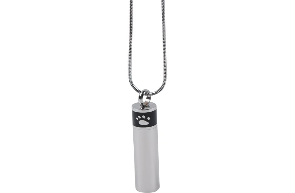 Paw Print Urn Pendant - Silver Pendant