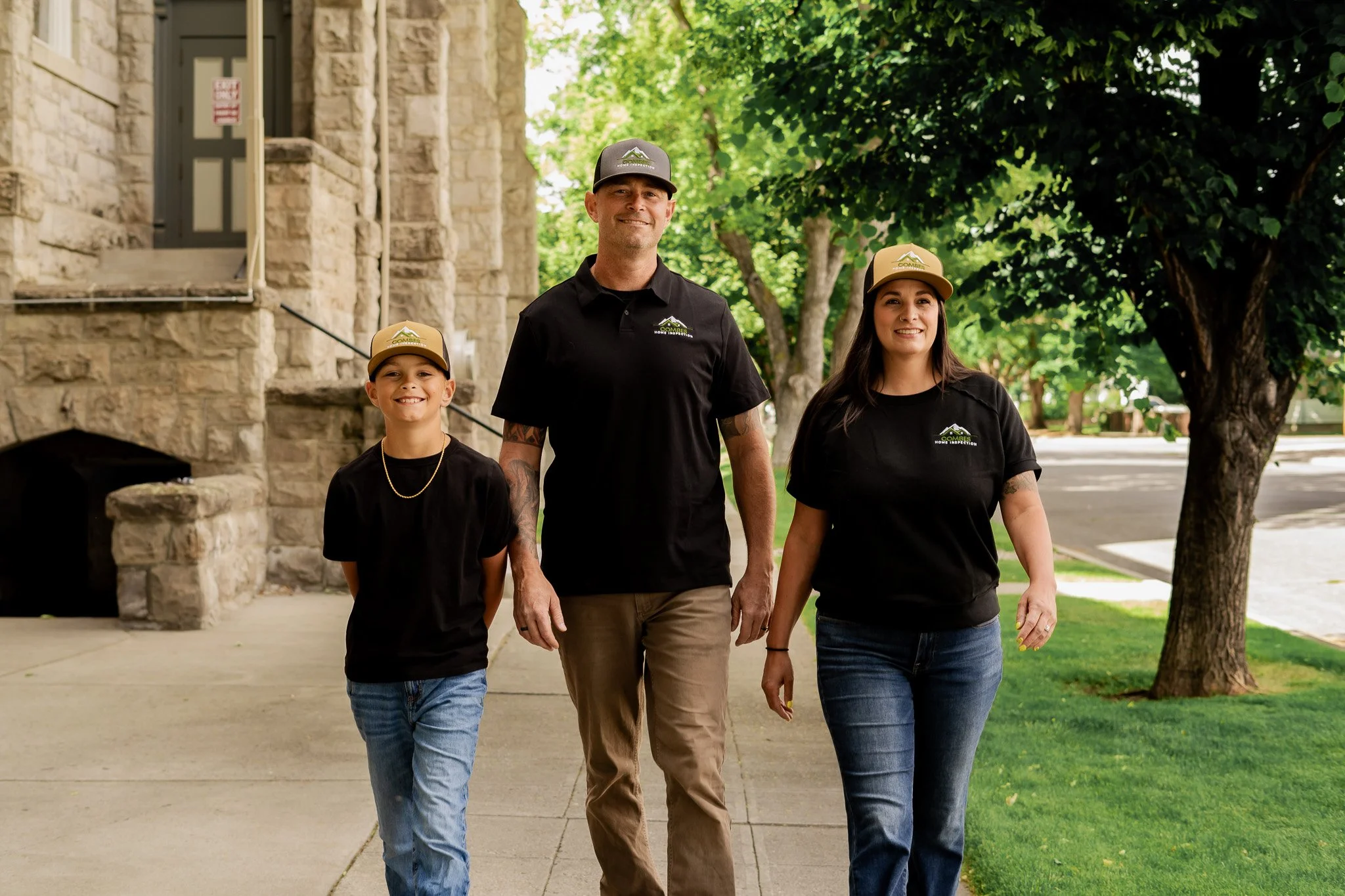 April, Sebastian, and Kannon Combes, the family behind Combes Home Inspection in Baker City, Oregon.