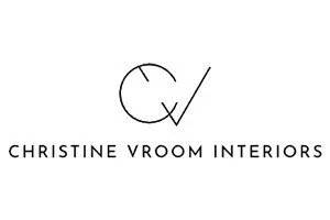 Logo for Christine Vroom Interiors in black and white.