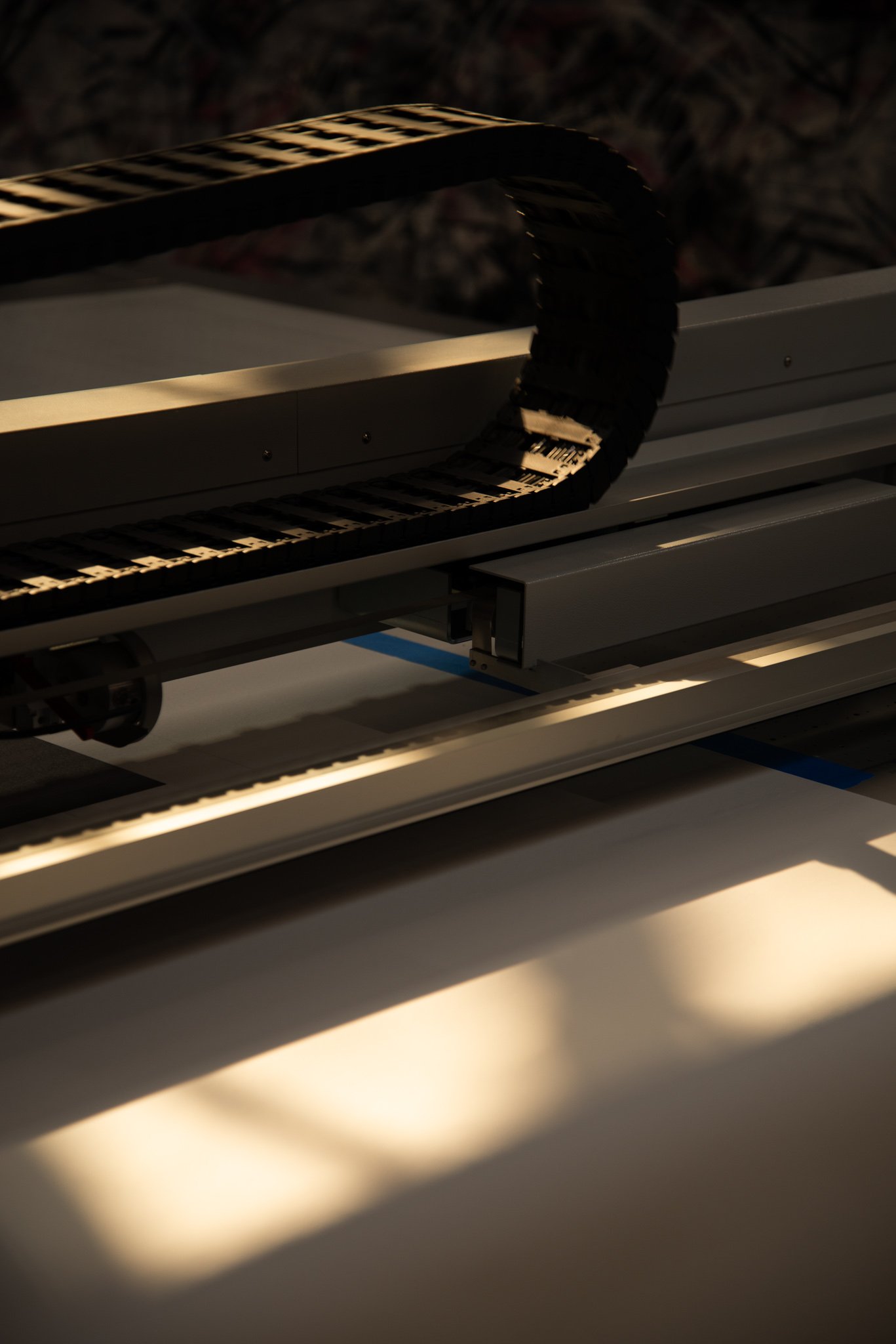 Close-up of an art printer/scanner at General Public.