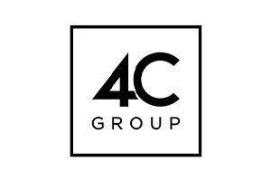 4C Group logo in black and white.