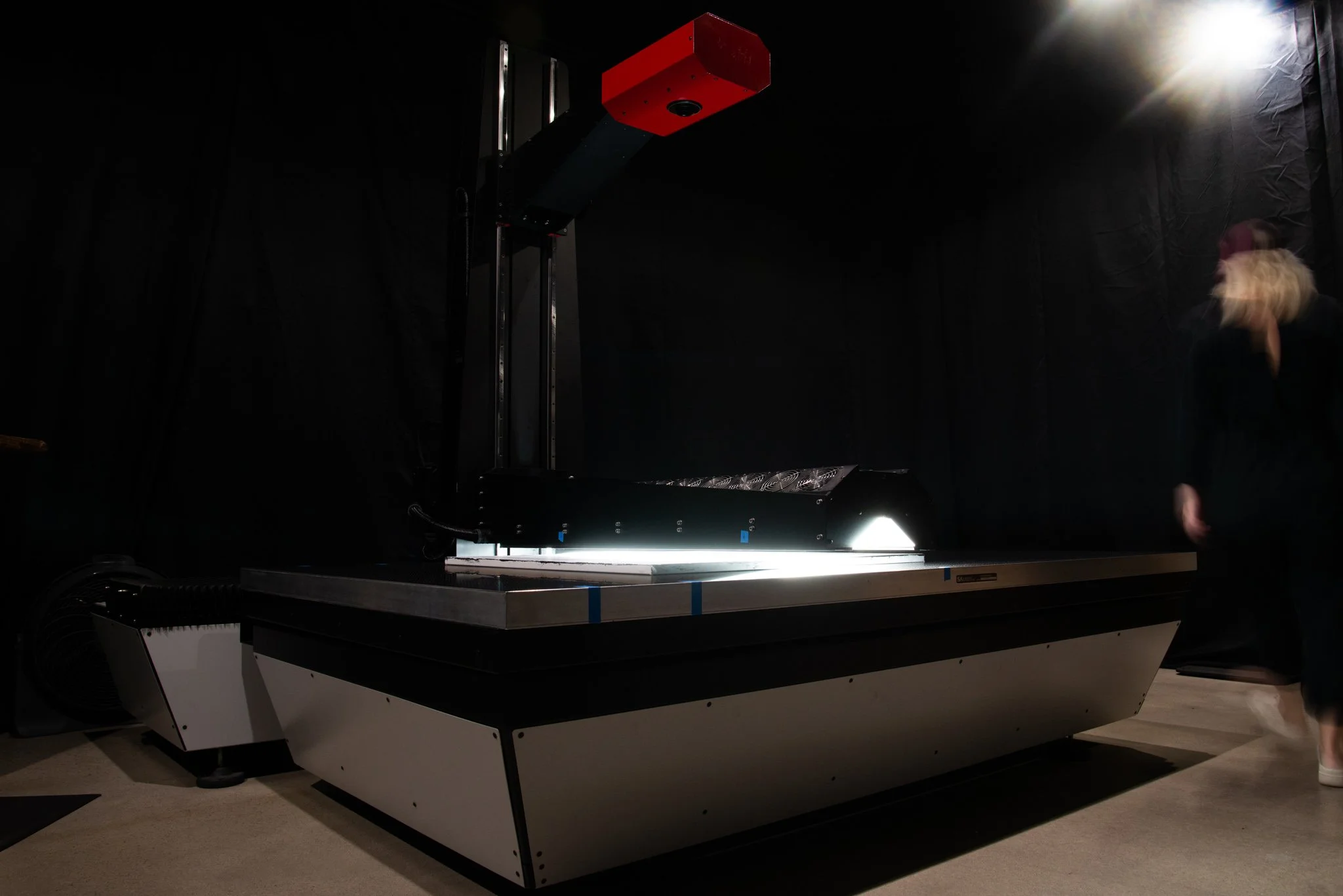 A large cutting edge art printer at General Public headquarters.