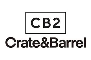 Crate & Barrel CB2 logo in black and white.