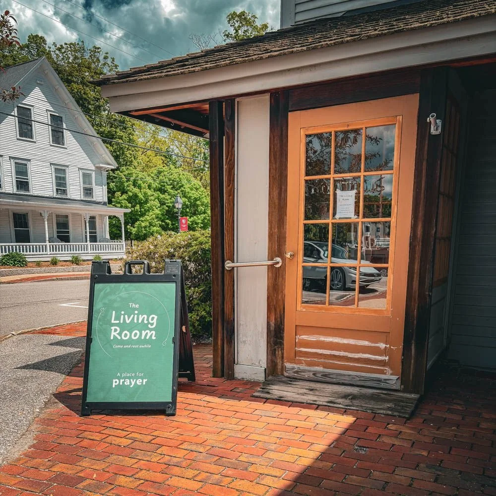 The Living Room building exterior in Henniker, NH, used for retreat facilitation