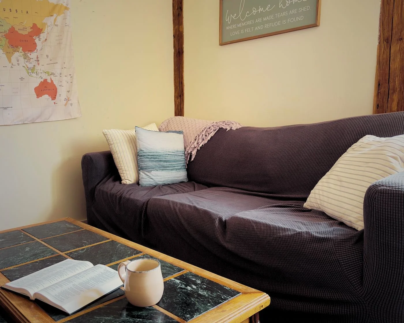 A seating area used for spiritual direction sessions at The Living Room, Henniker NH