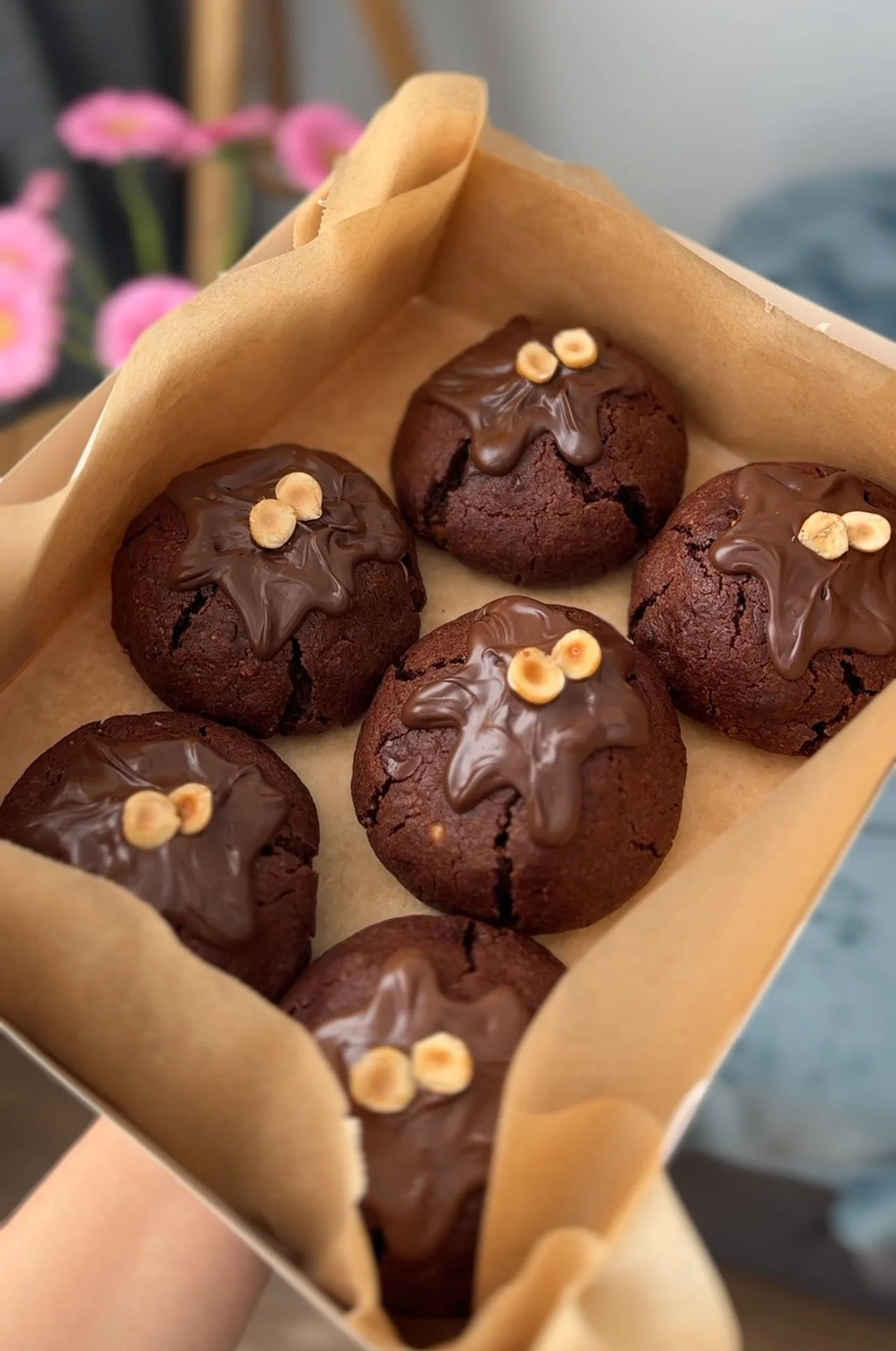 NY Style Nutella Stuffed Chocolate Cookies