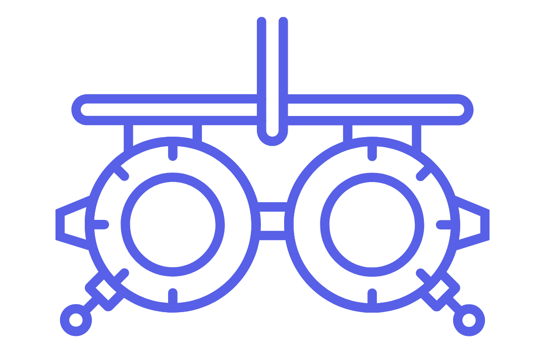 Ilustración de gafas de natación de color azul muy simple y lineal.
