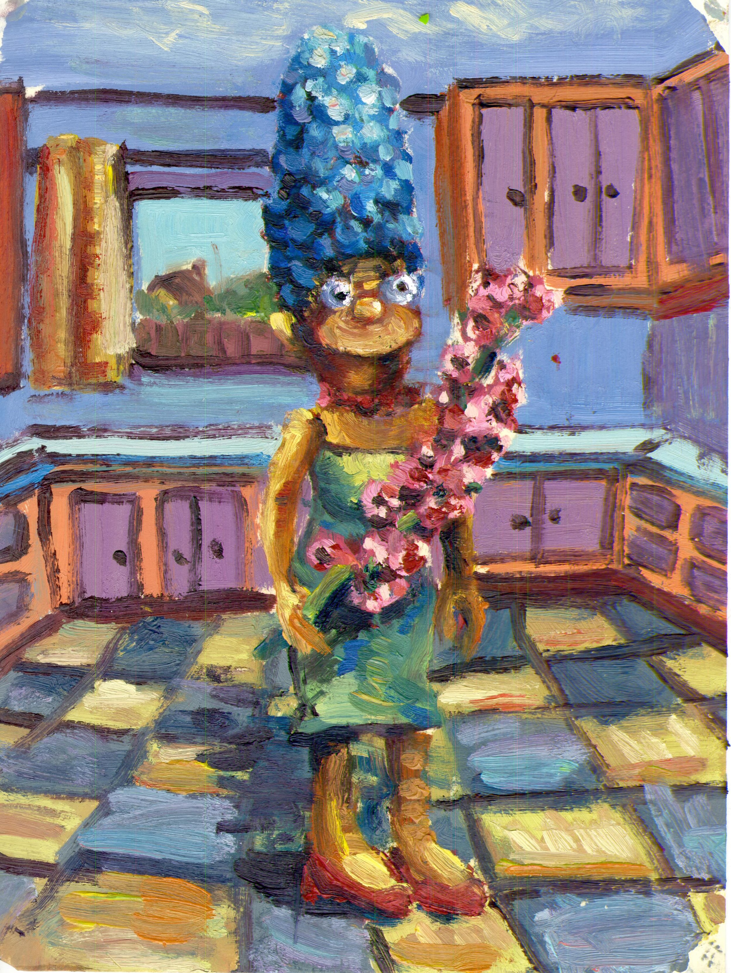 Living large living Marge!!
oil on board
9x12 
2026