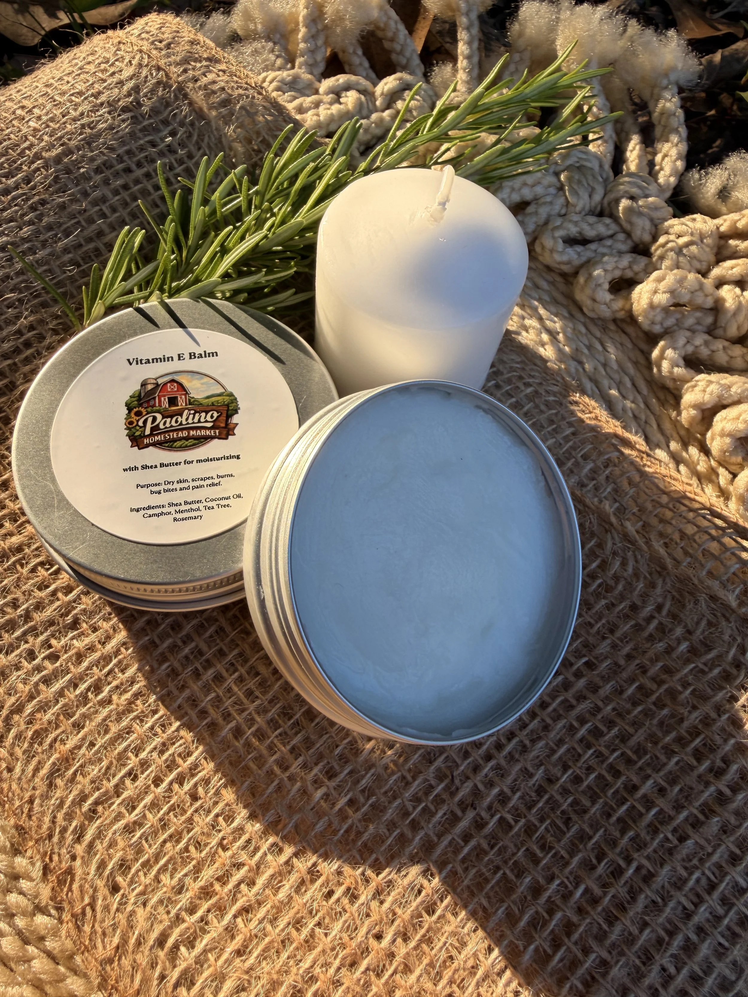 Vitamin E Balm - Camphor, Menthol, Tea Tree, Rosemary