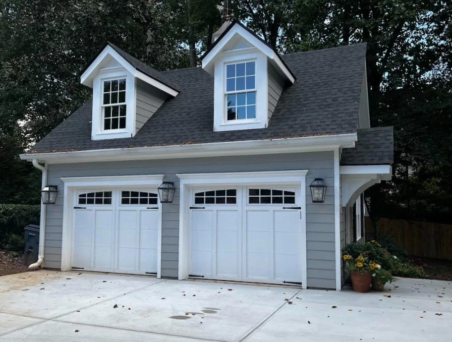 Sandy Springs detached garage with dormers