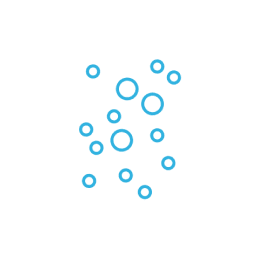 Illustration of water bubbles rising. Boiling water, Chilled water, Boiling chilled sparkling. Premium drinking water system. Healthy living.
