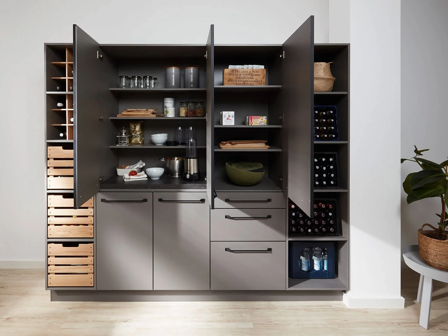 Lisa by Sachsenküchen premium luxury bespoke German kitchens. Laundry units and cabinets. German engineering