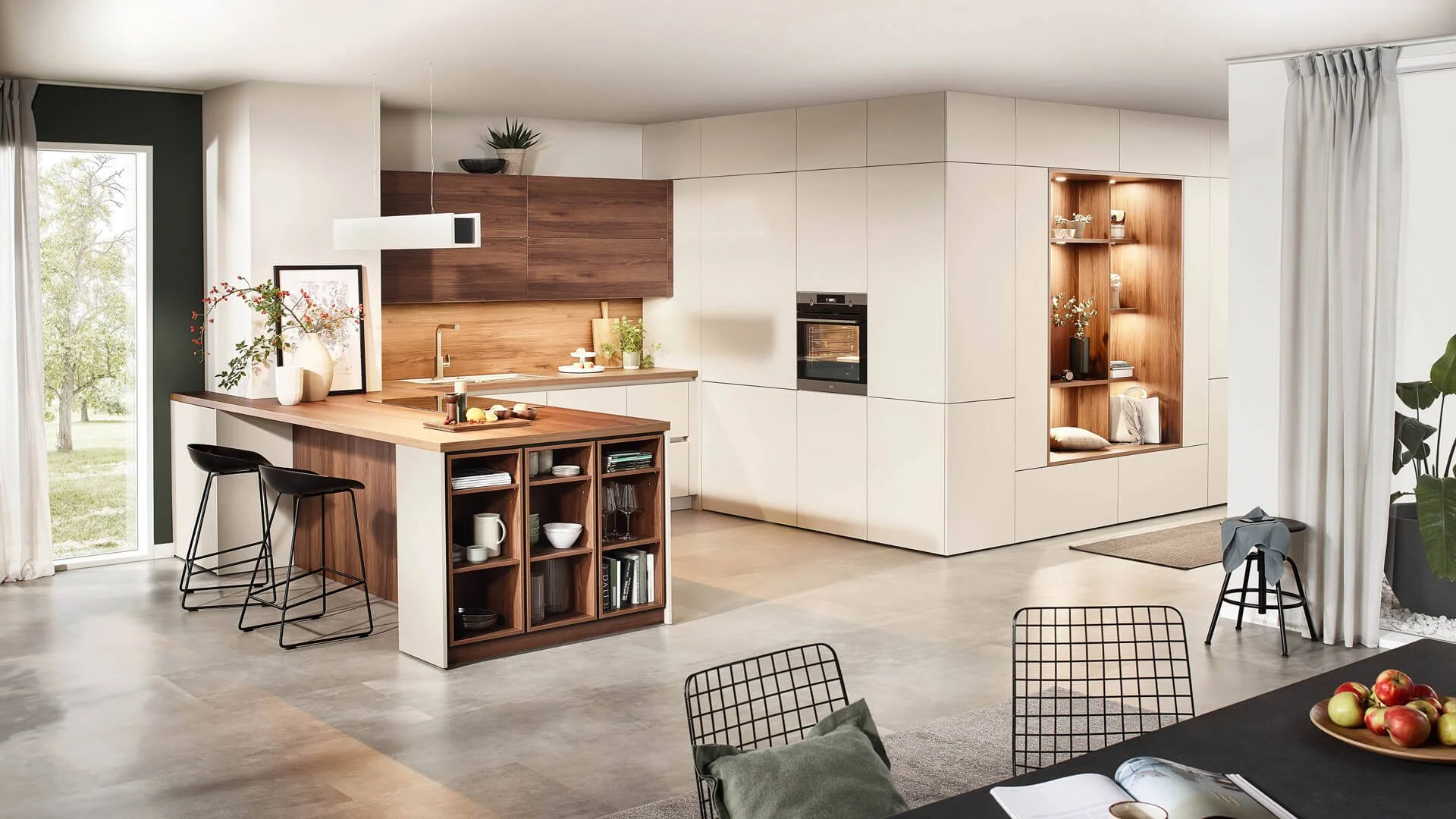 Lara / Edda by Sachsenküchen premium luxury bespoke German Kitchens. White kitchens.