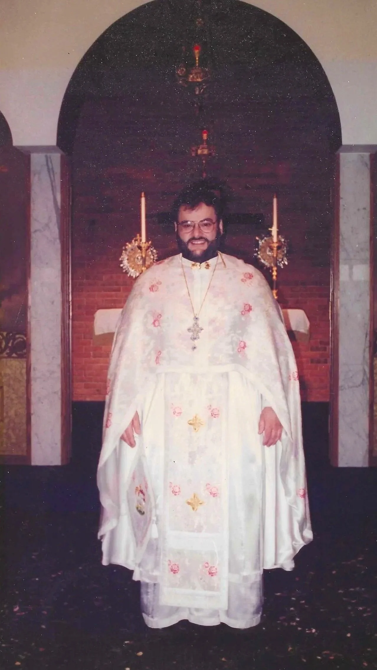 Photographed following the Divine Liturgy at Holy Trinity Greek Orthodox Church in Lansing, Michigan, in 1999.