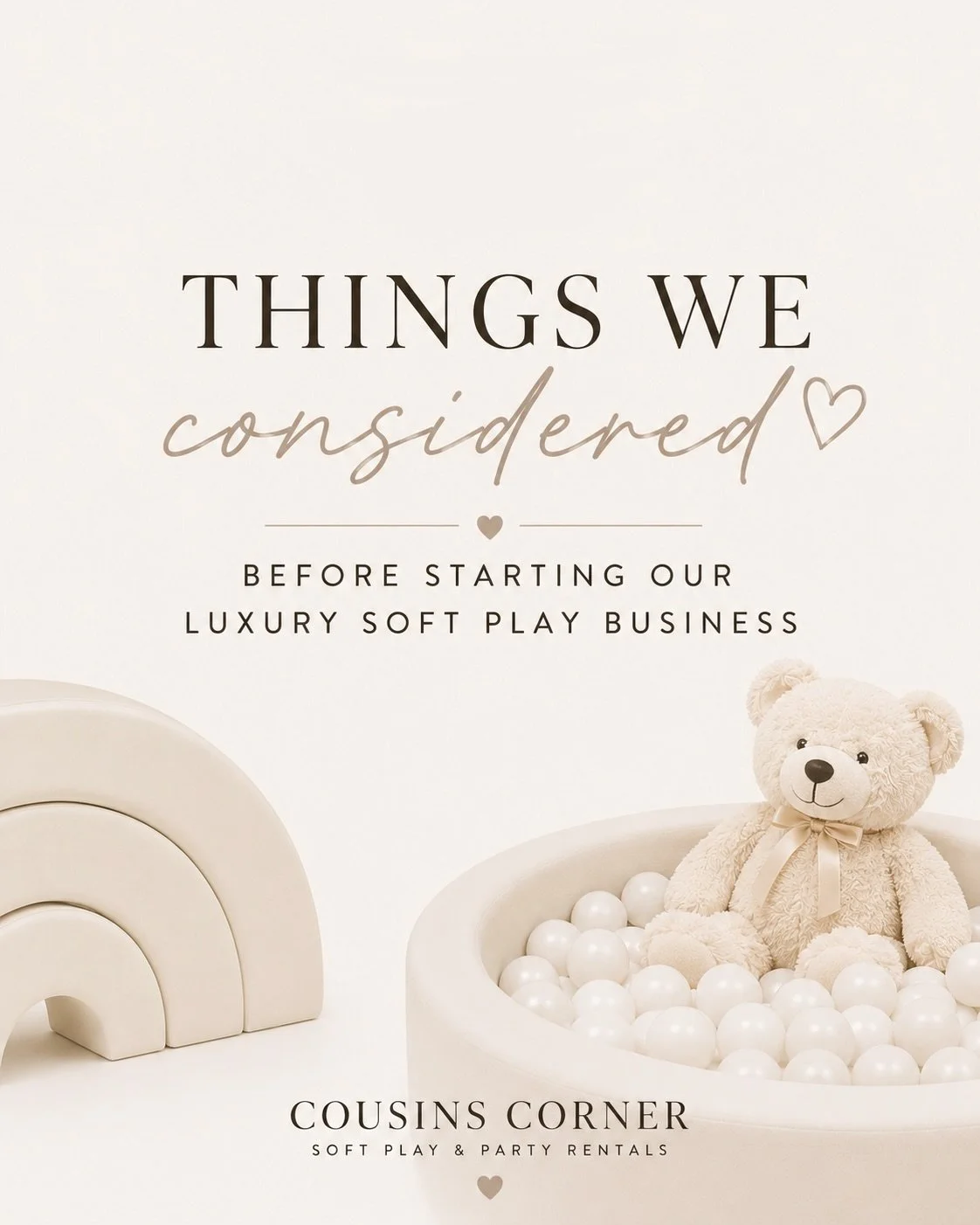 Building Cousins Corner has been such a special journey already 🤍✨

Every detail has been chosen with intention to create a soft play experience that feels beautiful, timeless, safe, and unforgettable for your little ones.

We can&rsquo;t wait to of