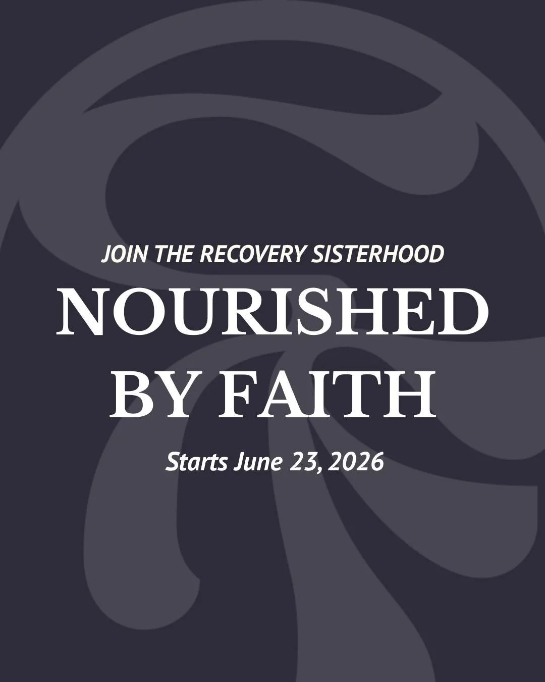 Tired of feeling like you're alone on your eating disorder recovery journey?

Want more guidance, support, and community?

Then Nourished by Faith is the right space for you! 

This 13-week curriculum based, virtual small group is designed for you to
