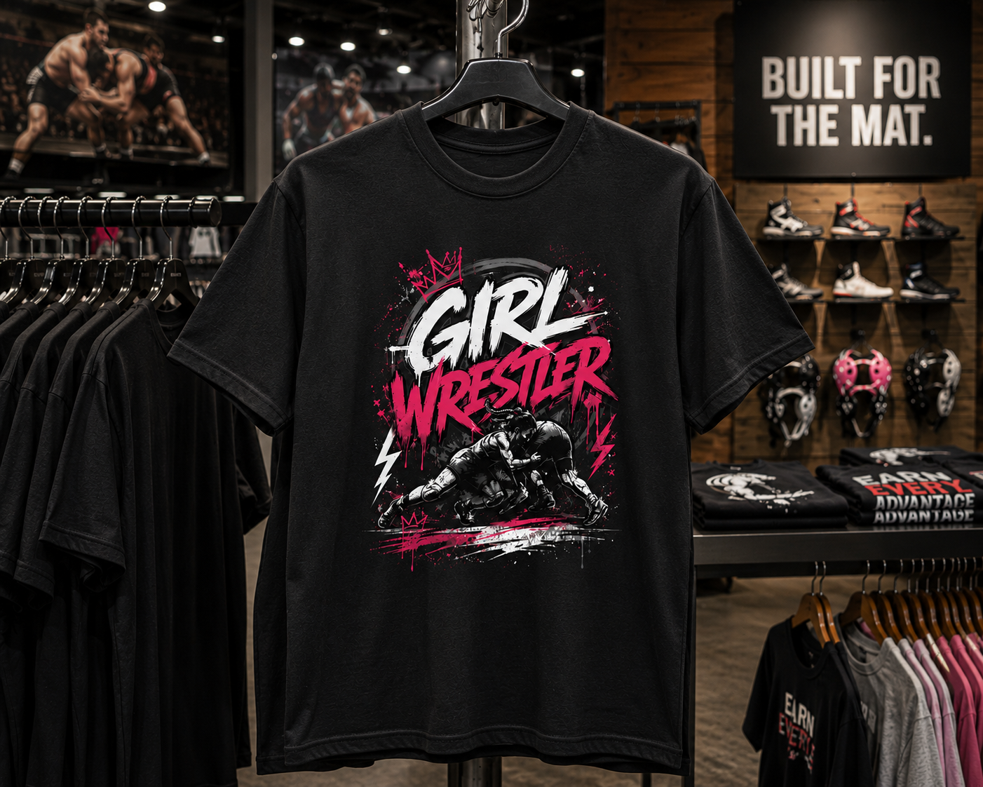 GIRL WRESTLER Graffiti Tee