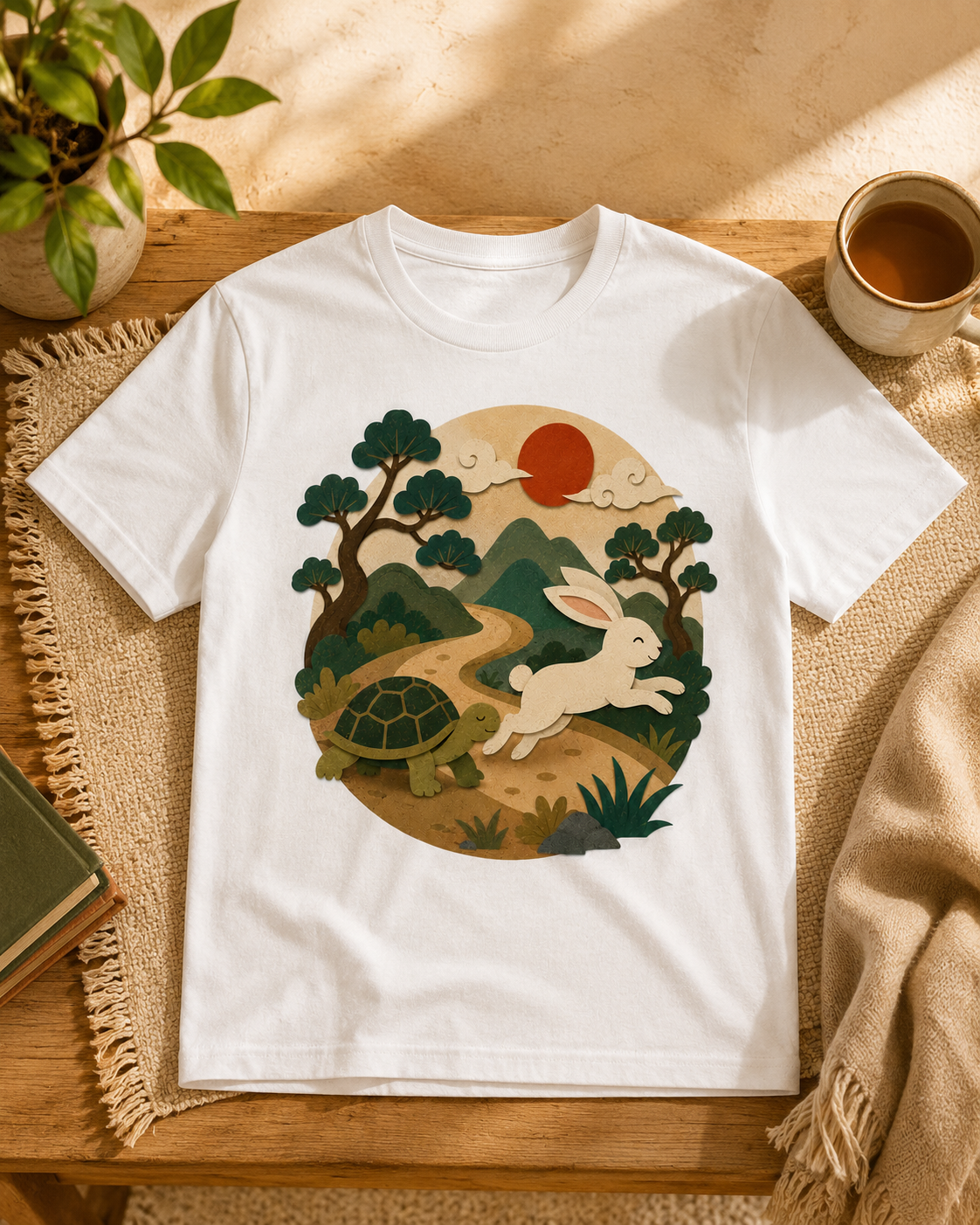 The Tortoise and The Hare Fable T-shirt