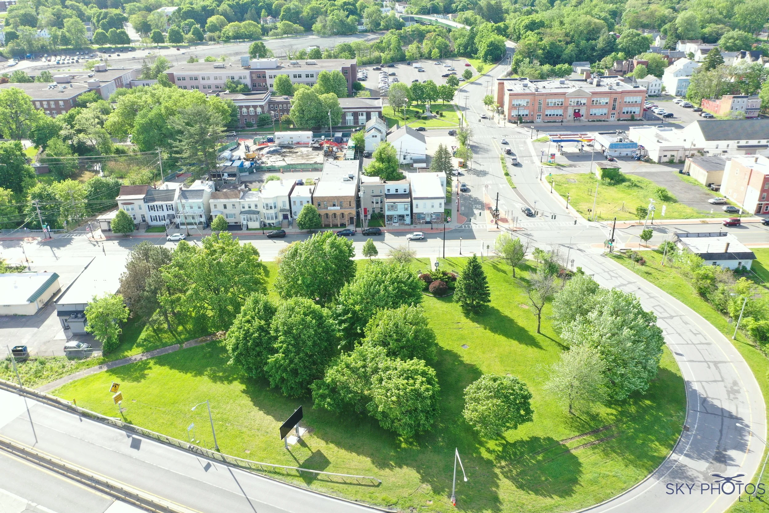 Aerial view of downtown