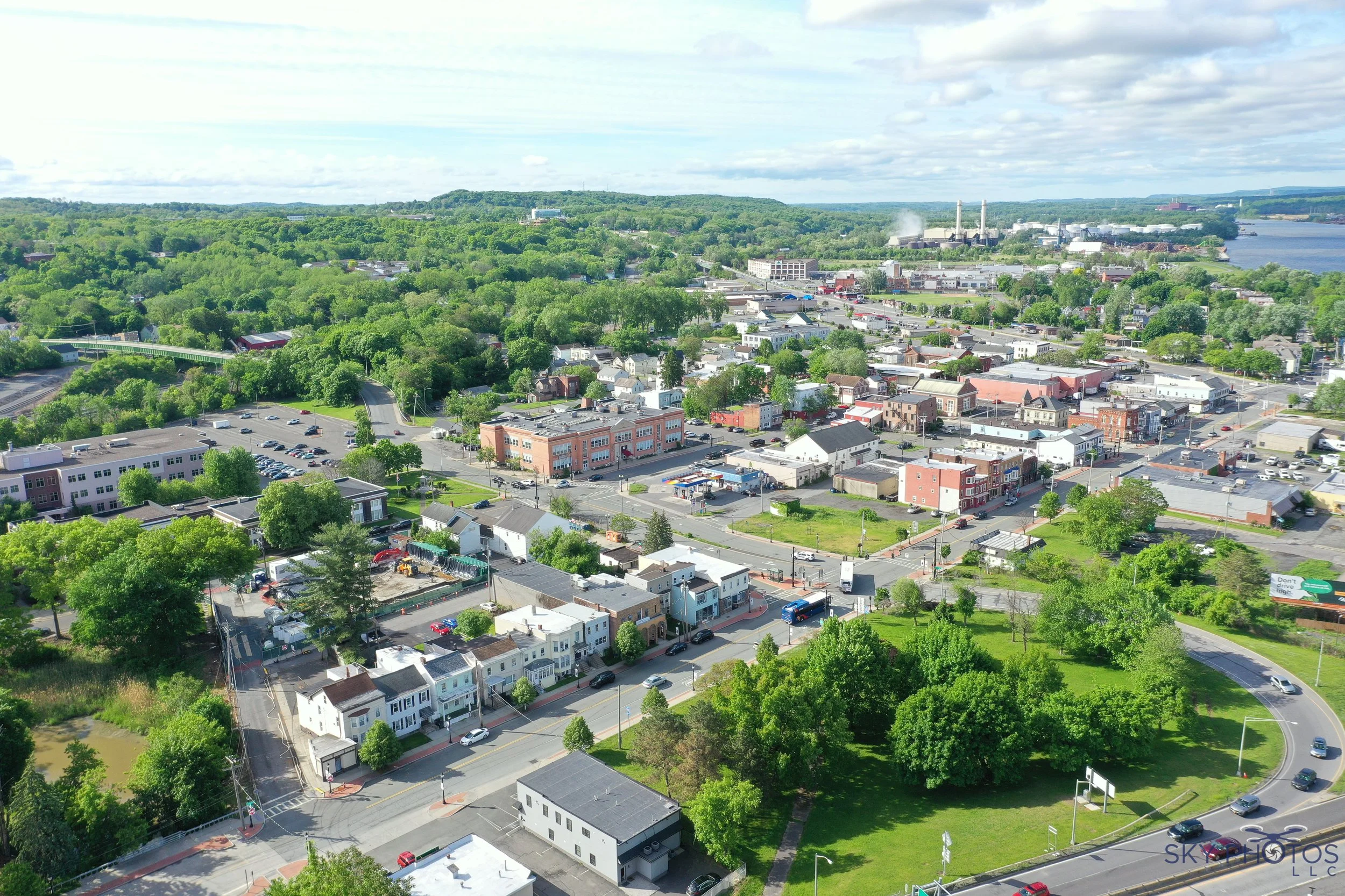 Aerial view of downtown