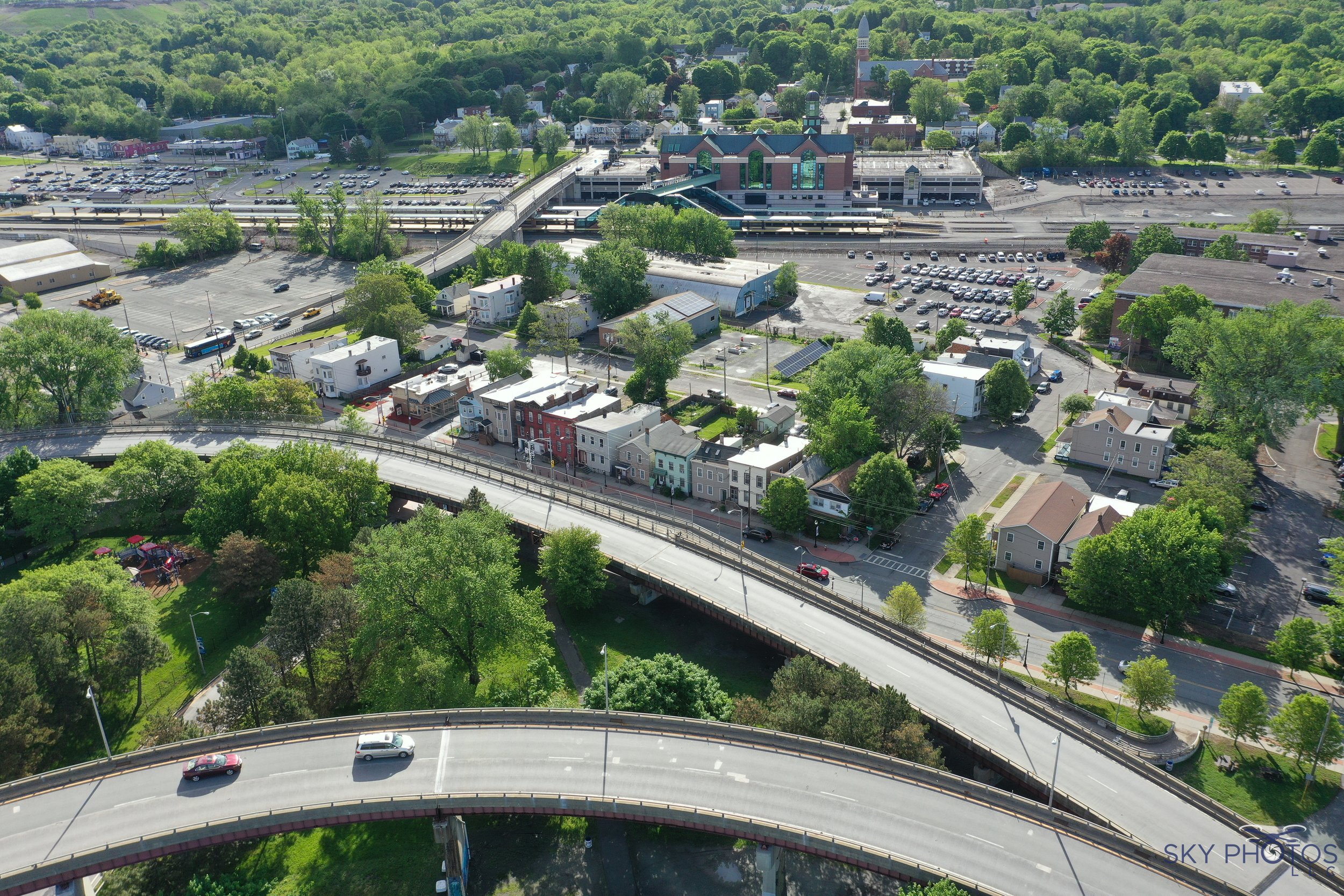 Aerial view of downtown