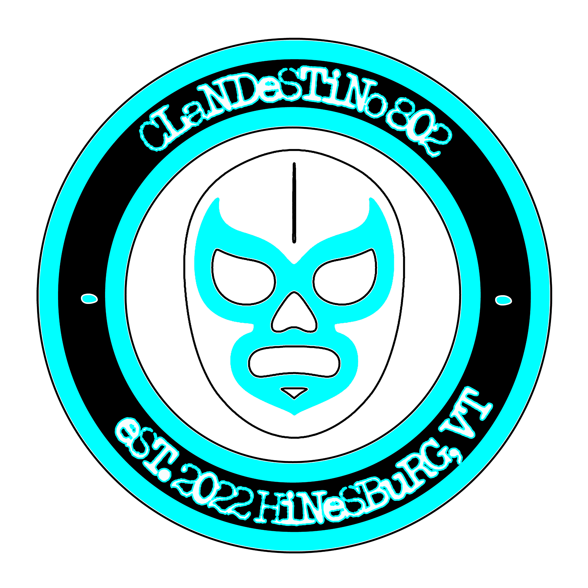 Neon sign featuring a skull with text around it, including 'Washington' and other partially visible words.