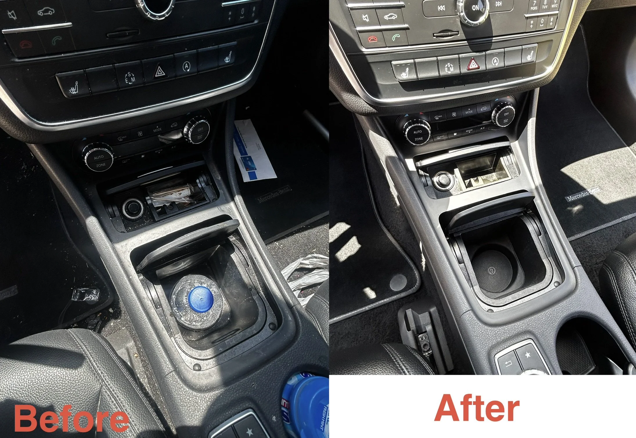 Before and After Center Console, Ceramic Interior, Check!