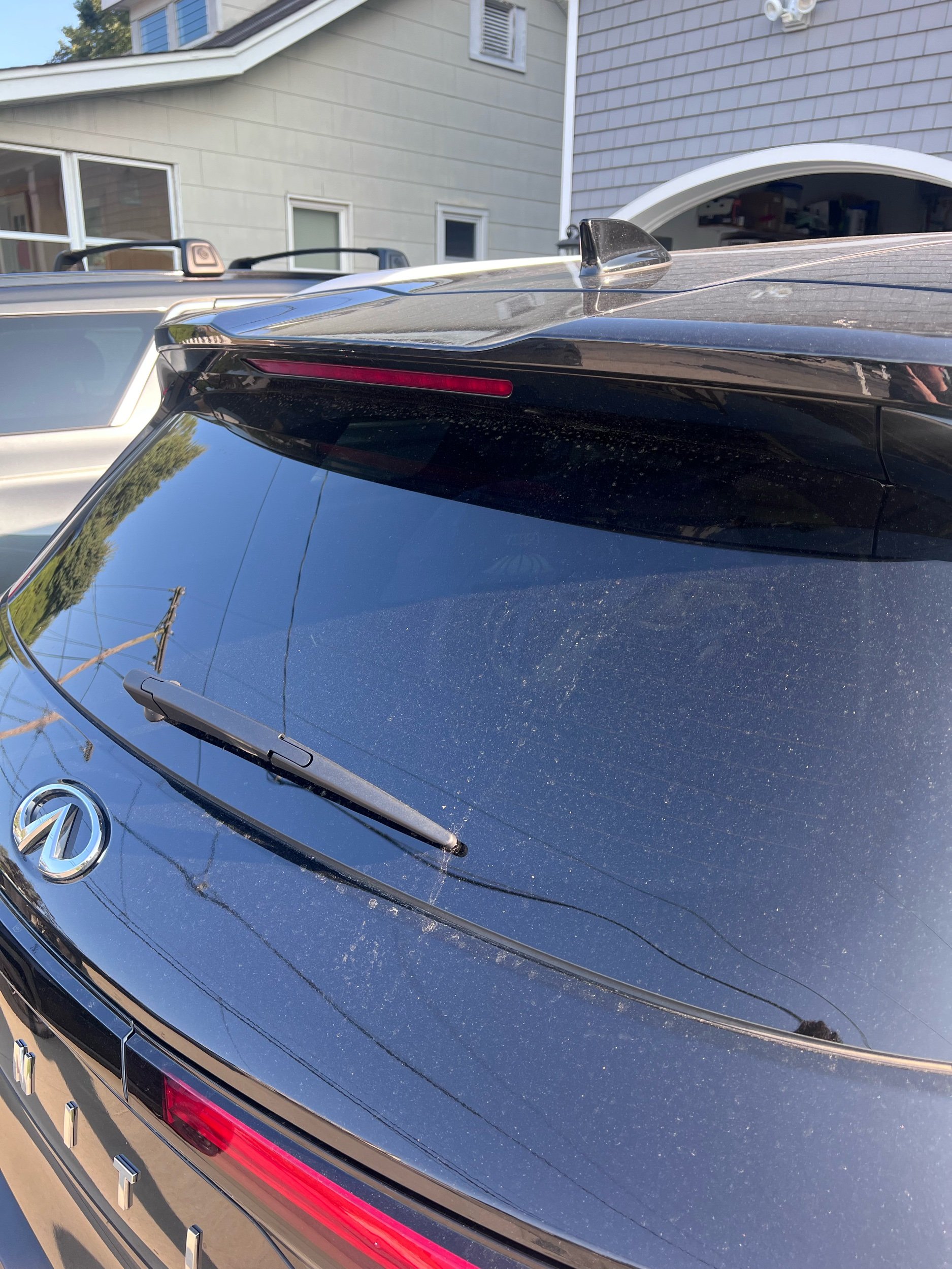 Dirty Back Windshield on an Infiniti