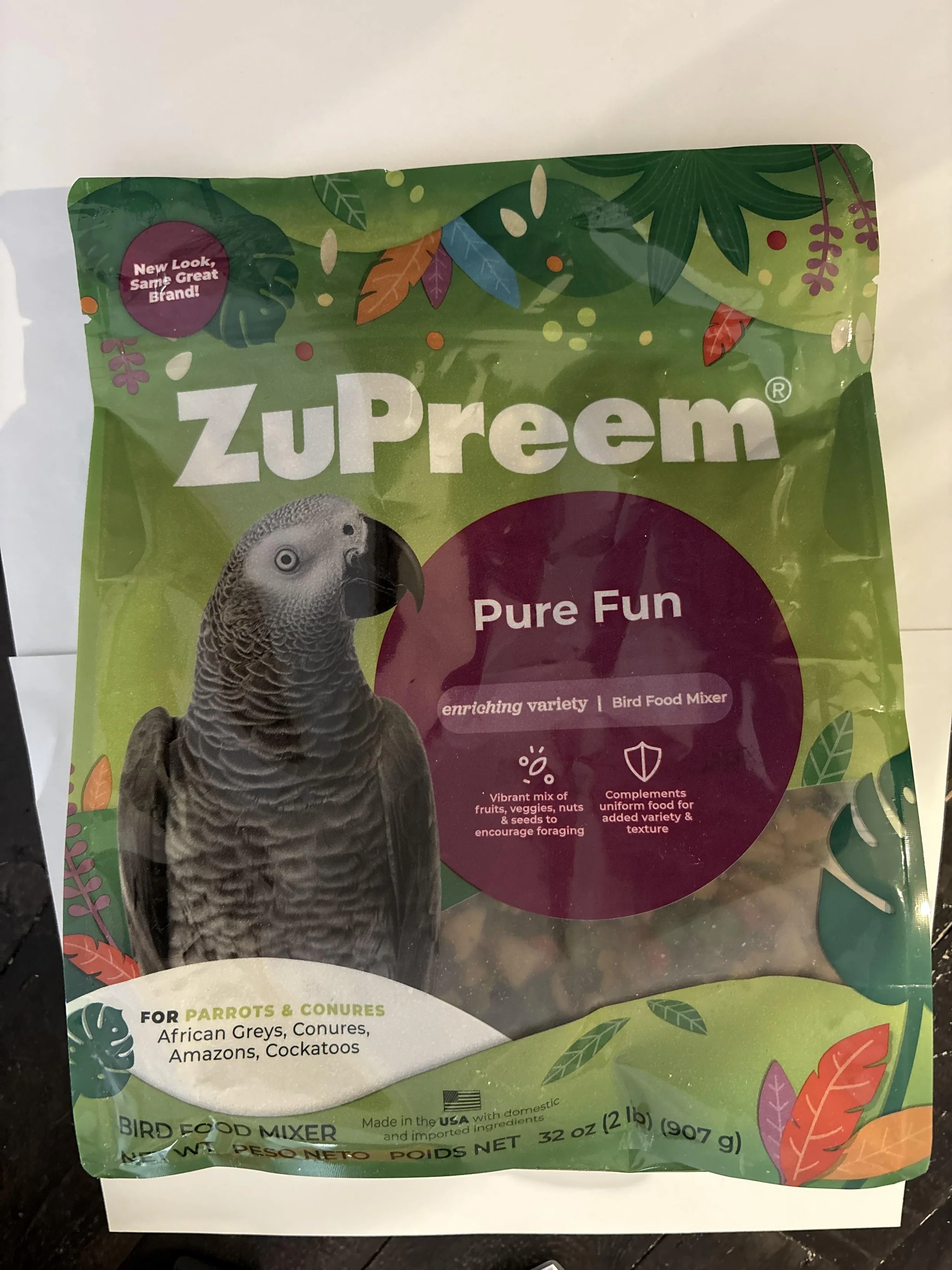 Zupreem Pure fun for parrots and conures