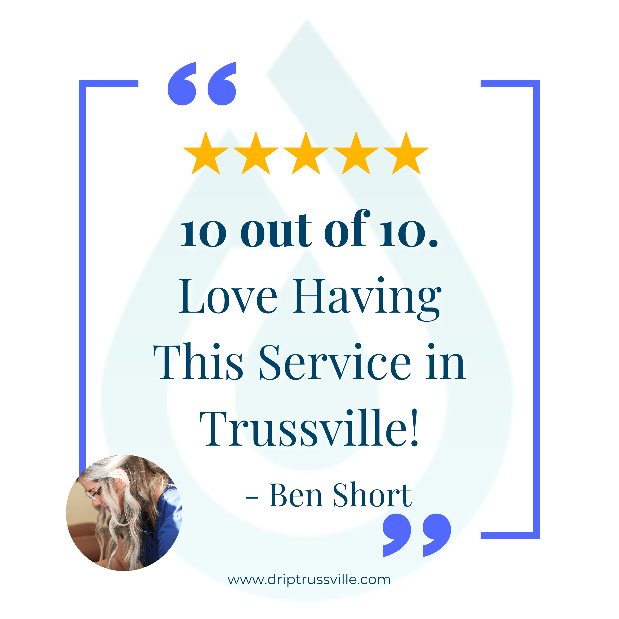 Thank You to Our Amazing Clients! Why We Love What We Do at Drip Trussville 💙