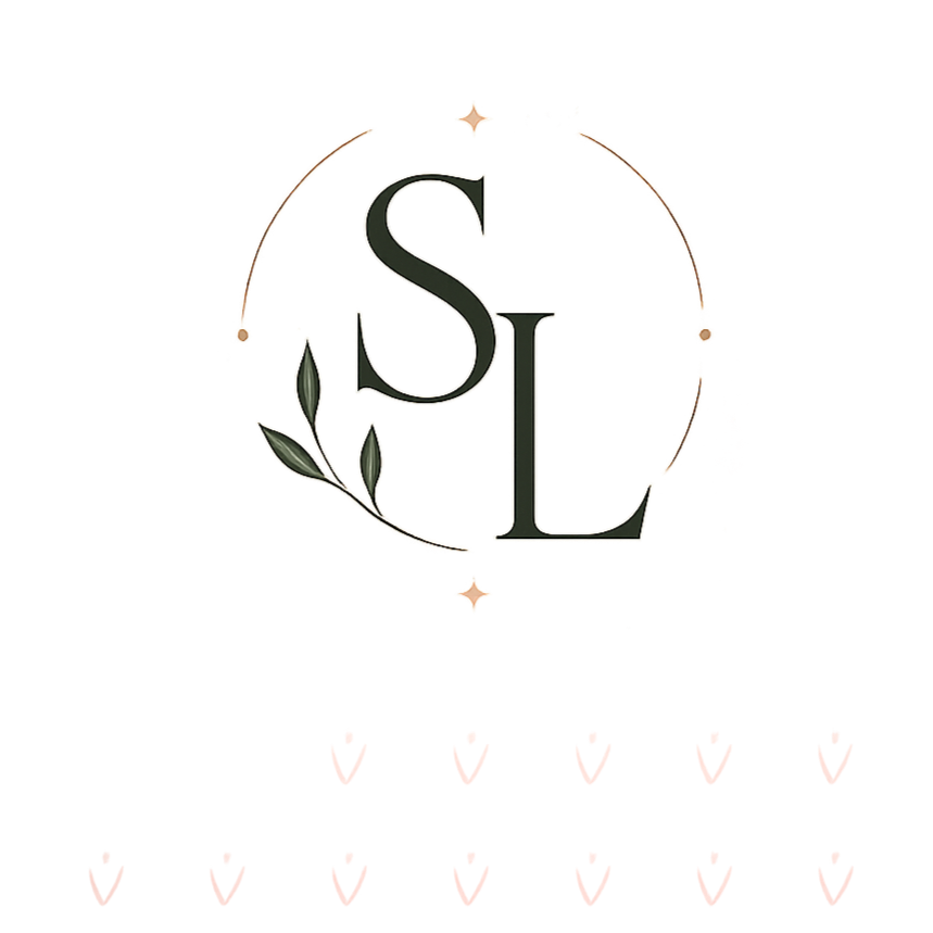 Illustration of the letters S and I inside a circle, decorated with leaves and stars, with text and arrows below explaining concepts.
