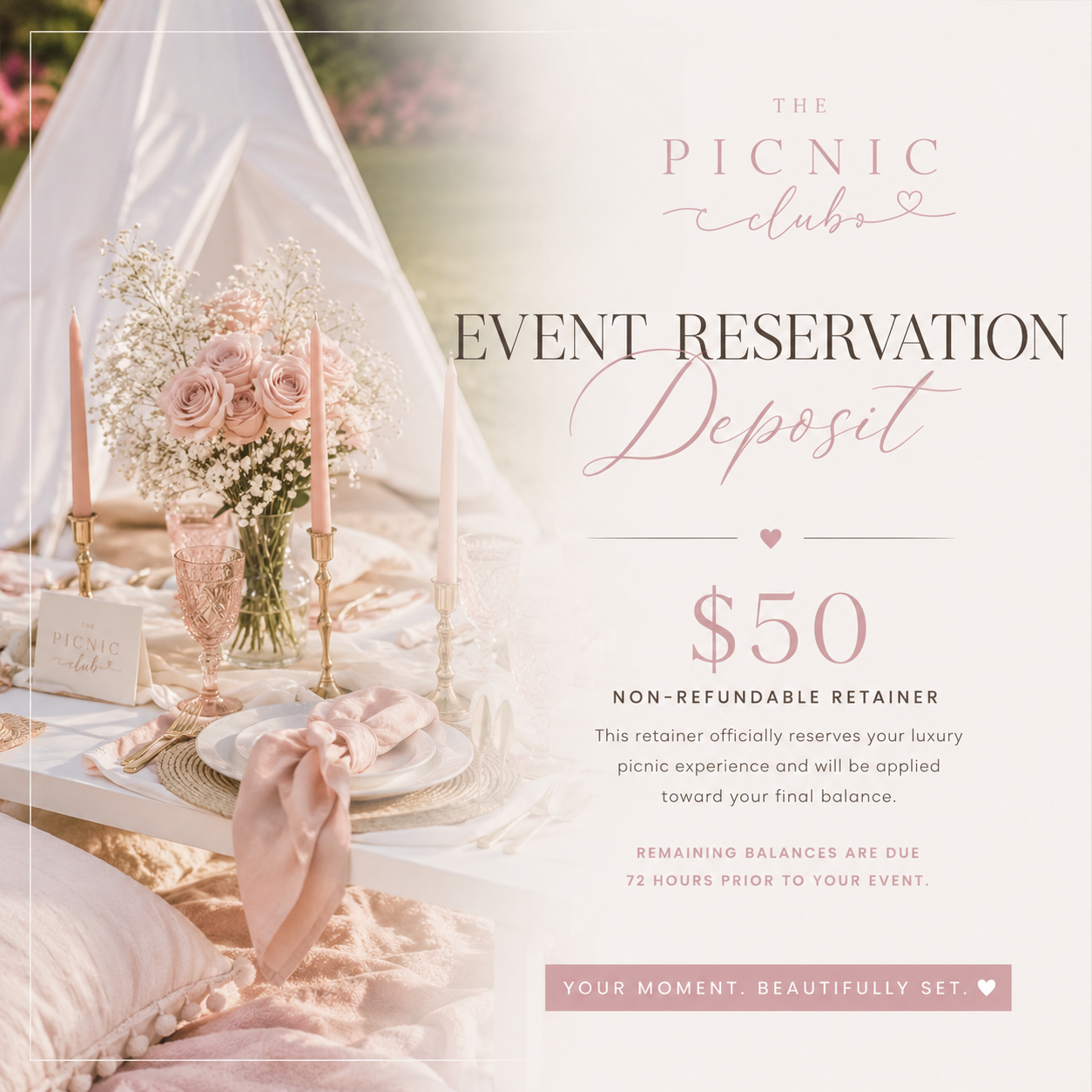 Luxury Picnic Reservation Deposit