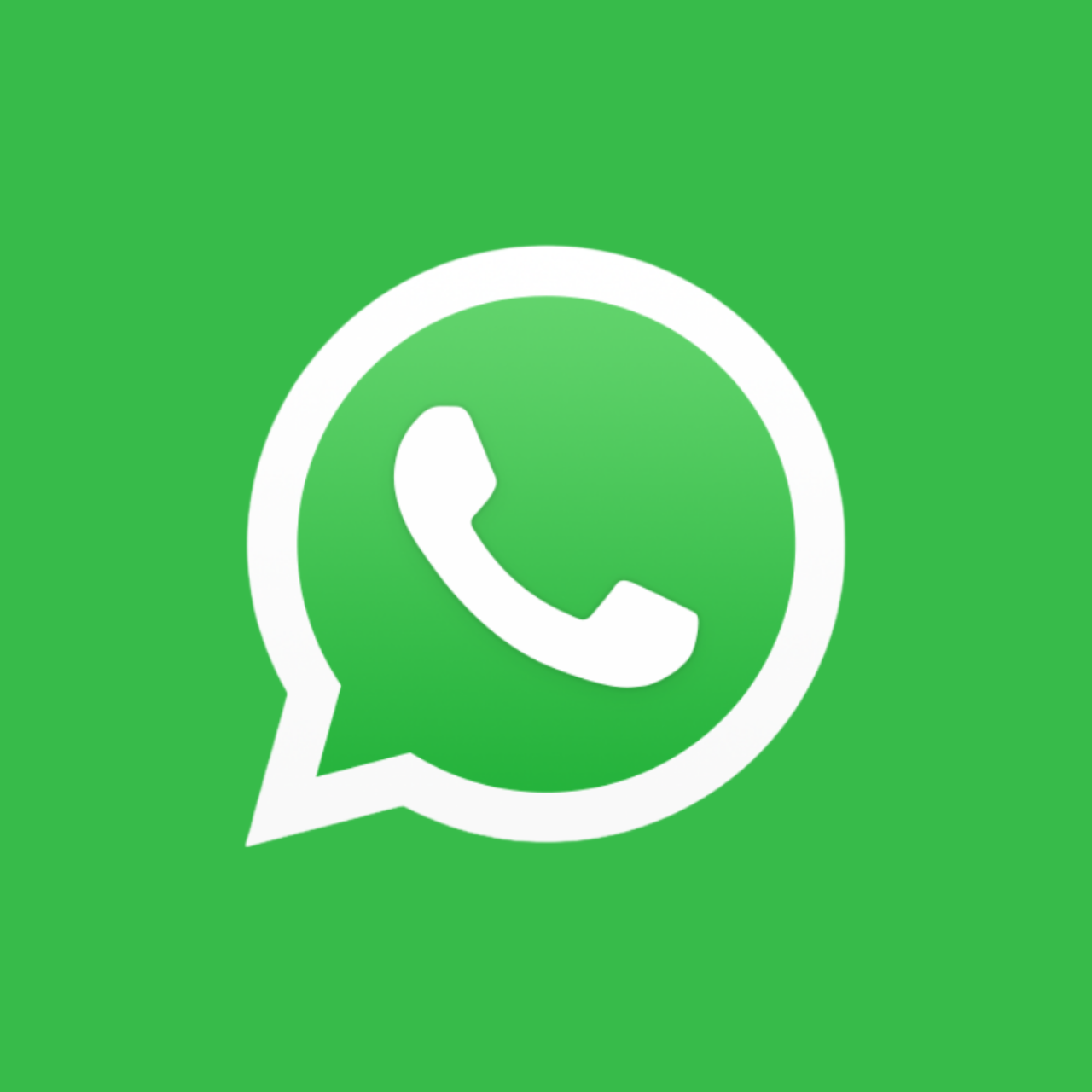 Icono de WhatsApp con fondo verde.