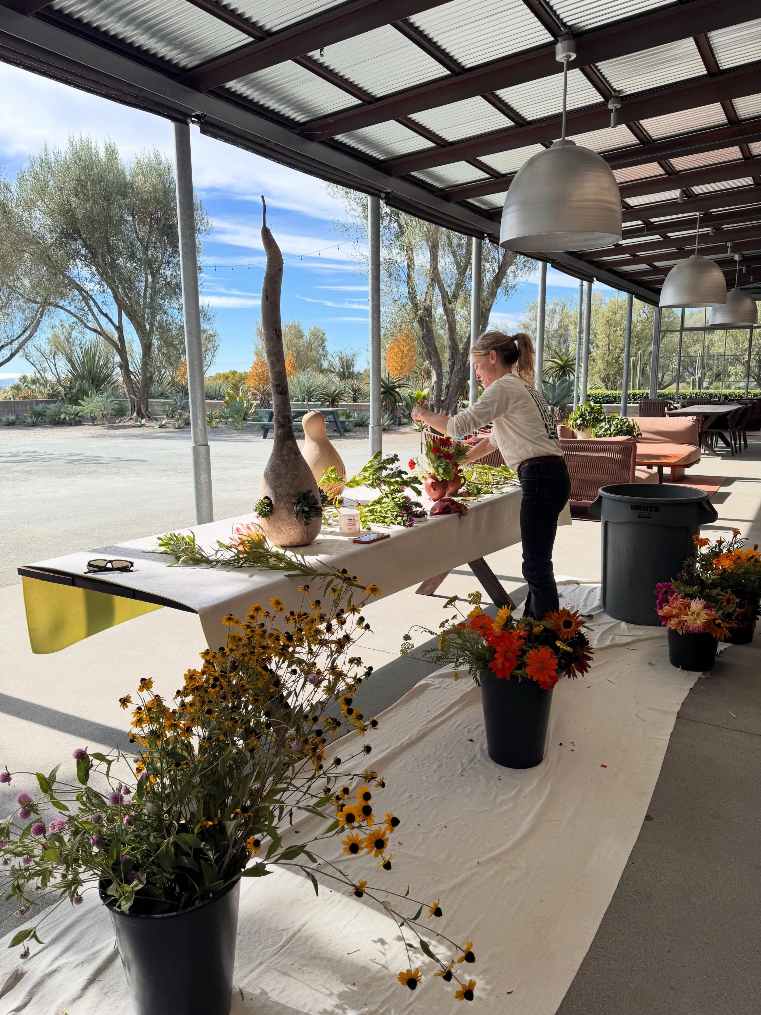 It&rsquo;s flower day! Fall has officially arrived, but the garden is still giving us plenty to work with. Magdalena and Cristina continues to work their magic each week, this time incorporating quince from the garden and new succulent planters made 