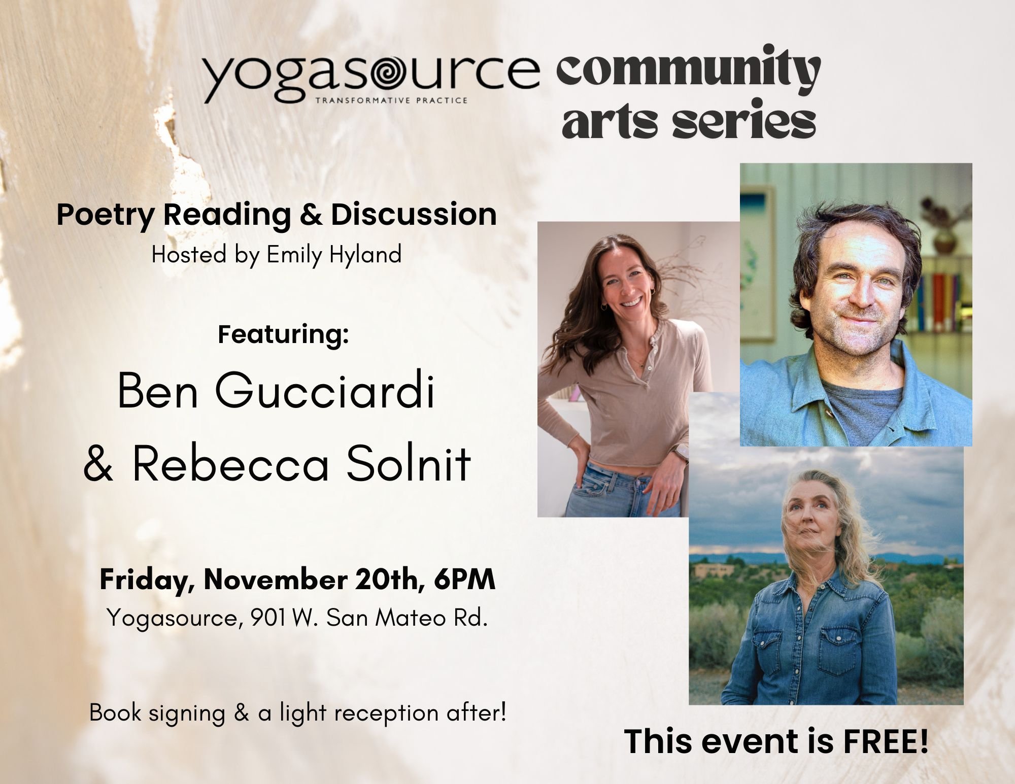 FREE Poetry Reading + Discussion featuring Ben Guccia